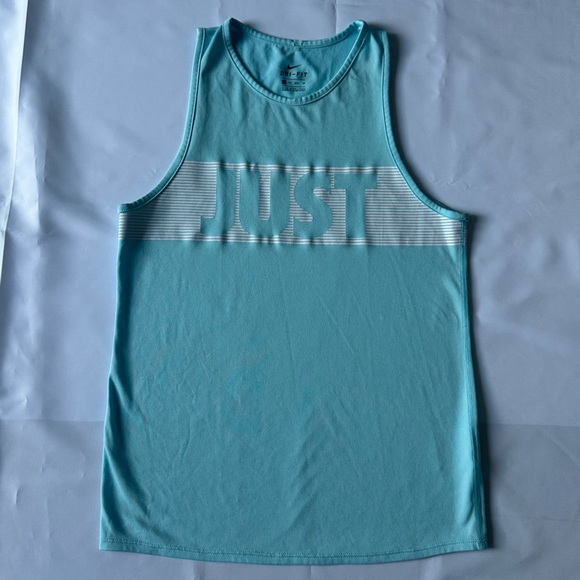 Nike Dri-FIT Women’s Tank Top Sleeveless Blue “JUST DO IT.” Logo Size XS - Picture 1 of 7